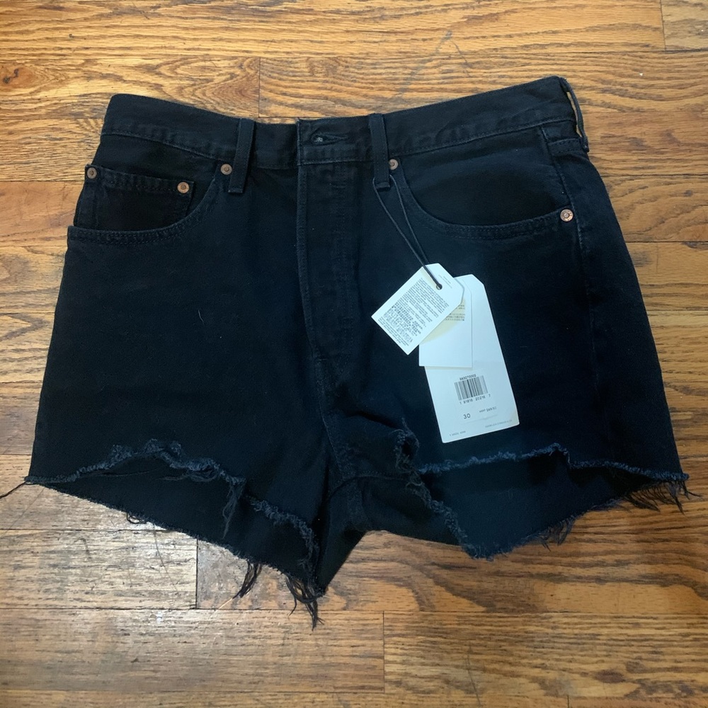 Levi Black 501 Shorts